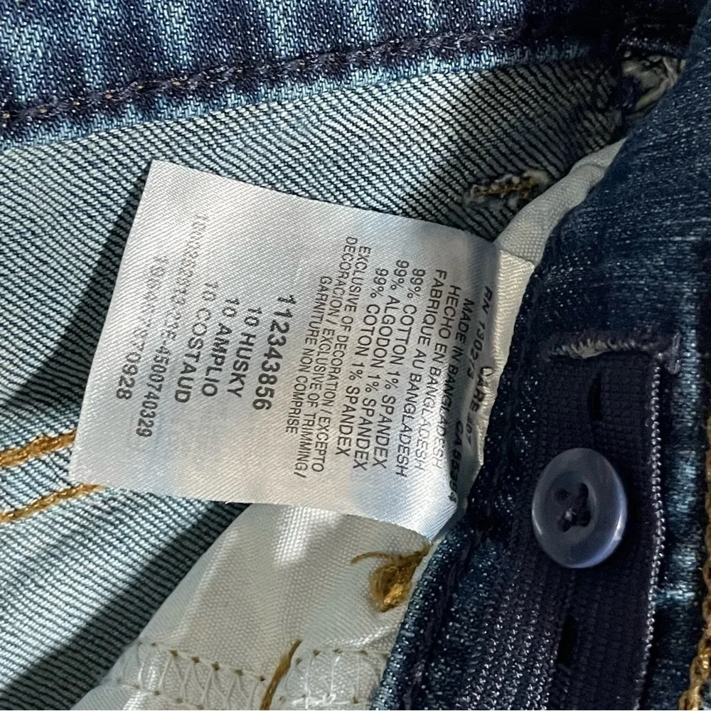 Wrangler Jeans Boys Bootcut Medium Wash Adjustable Waist Denim Western 10 Husky - Picture 2 of 5